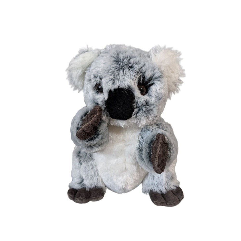 Unipak Designs Koala Bear Plush Stuffed Animal Gray White 10 inch Toy